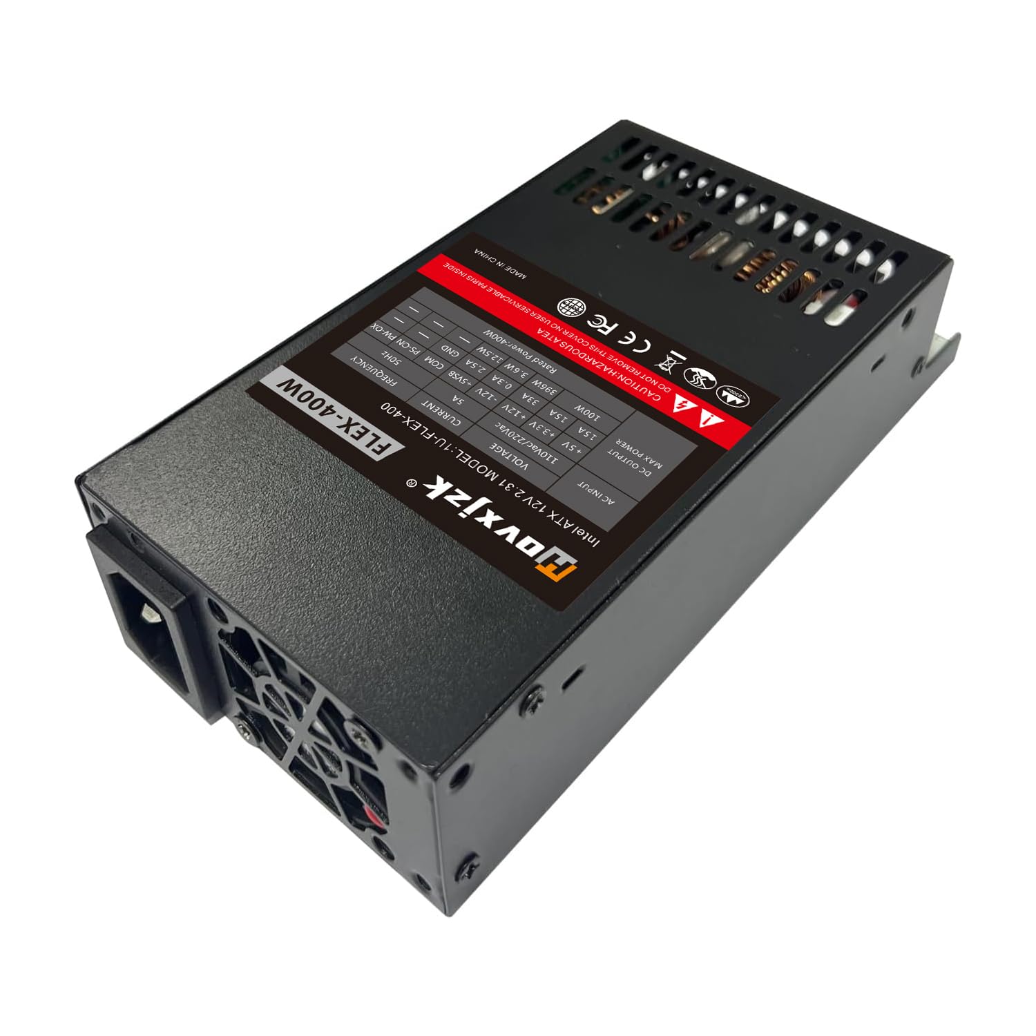 Amazon | Flex ATX 1U 400 ワット電源、固定ケーブル付き、高